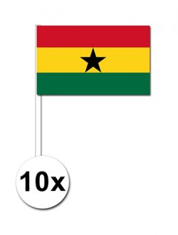 Ghana zwaai vlaggetjes 10 stuks