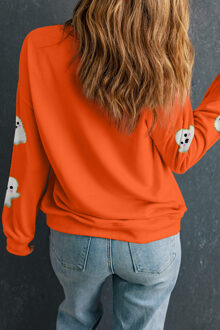 Ghost Applicatie Sweatshirt - maat S Oranje
