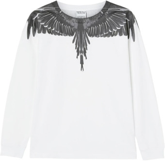 Ghost Wings Longsleeve T-Shirt Marcelo Burlon , White , Heren - XL