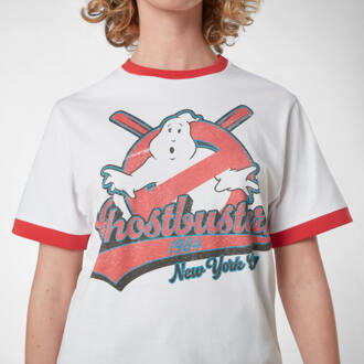 Ghostbusters Baseball Unisex T-Shirt Ringer - Wit/Rood - M - Wit