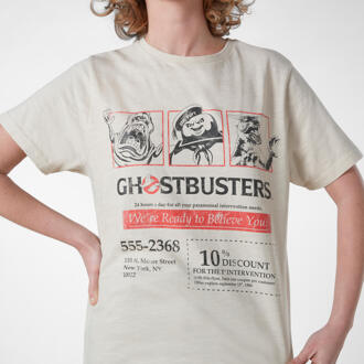 Ghostbusters Flyer Unisex T-Shirt - Wit Vintage Wash - M - White Vintage Wash