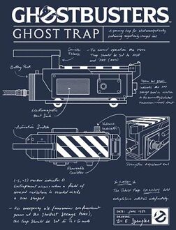 Ghostbusters Ghost Trap Schematic Men's T-Shirt - Navy - XXL Blauw