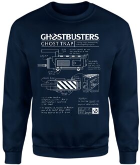 Ghostbusters Ghost Trap Schematic Sweatshirt - Navy - S Blauw