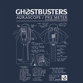 Ghostbusters PKE Schematic Unisex T-Shirt - Navy - XL Blauw