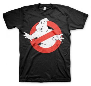 Ghostbusters verkleed t-shirt heren - zwart - korte mouwen - katoen - Halloween