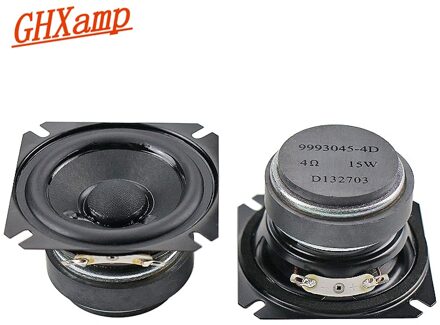 Ghxamp 2.5 Inch 4OHM 15W Volledige Range Speaker Bass Portable Home Theater Desktop Luidspreker Papieren Conus, rubber Rand Human Voice 2 Pcs