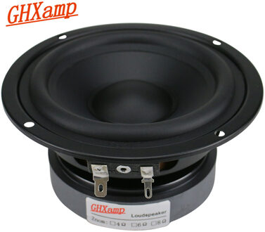 Ghxamp 4.5 Inch Hifi Mid-Bass Speaker 80W 115Mm Medium Woofer Luidspreker Voor Boekenplank Auto Audio Rubber edge 1Pc