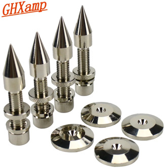 GHXAMP M8*60mm Speaker Spikes Stand Feet Pad Copper Audio Tripod nails Subwoofer Speakers Suspension Dedicated 4 Sets