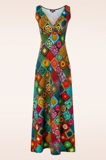 Gia Granny maxi jurk in multi Multicolour