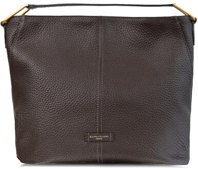 Gianni Chiarini Leren Hobo tas Natascha  bruin - One Size,