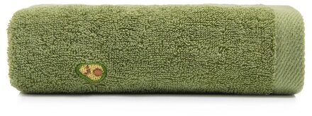 Giantex 2 Stuks 35*75 Zacht Gezicht Handdoek Microfiber Volwassen Strandlaken Katoen Borduurwerk Coral Fleece Absorberende Droog Haar handdoek groen