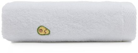 Giantex 2 Stuks 35*75 Zacht Gezicht Handdoek Microfiber Volwassen Strandlaken Katoen Borduurwerk Coral Fleece Absorberende Droog Haar handdoek wit