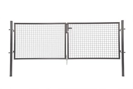 Giardino dubbele poort grijs 125x150cm