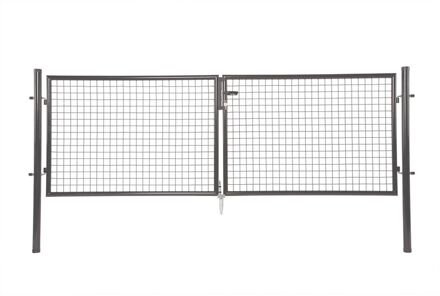 Giardino dubbele poort H 150 x L 2x150cm antraciet