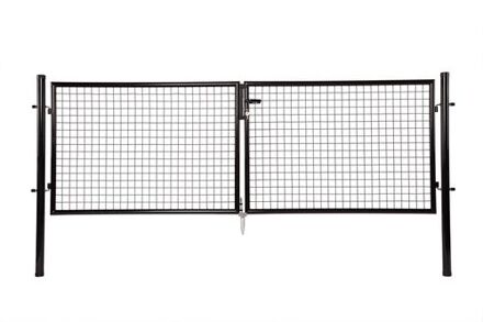 Giardino dubbele poort H100 x L2x150cm zwart