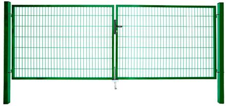 Giardino Dubbele Poort Roma/milano Gecoat 160x2x200cm Groen