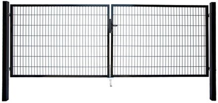 Giardino Dubbele Poort Roma/milano H 120 X 2 X L 200cm Zwart