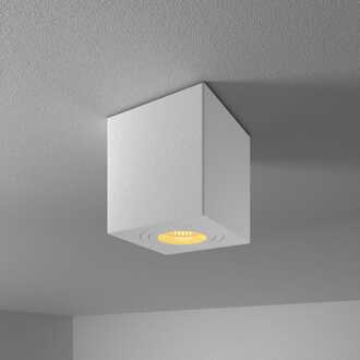 Gibbon LED opbouwspot - Vierkant - 4 watt 345 lumen - 2700K warm wit - GU10 - IP65 badkamer opbouwspot - Voor binnen- en buitengebruik - Wit