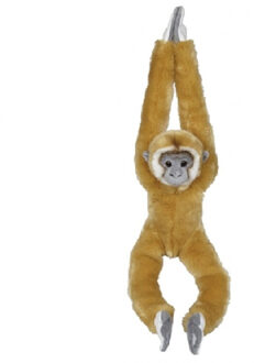 Gibbon speelgoed artikelen aap/apen knuffelbeest lichtbruin 98 cm