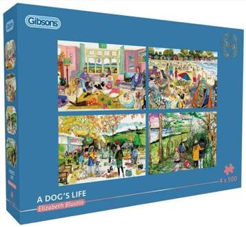 Gibsons A Dog's Life Puzzel (4x500 stukjes)