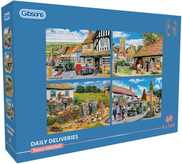 Gibsons Daily Deliveries Puzzel (4x500 stukjes)