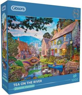 Gibsons Dominic Davison - Tea on the River Puzzel (1000 stukjes)