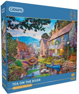 Gibsons Dominic Davison - Tea on the River Puzzel (500 stukjes)