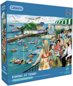 Gibsons Fiona Osbaldstone - Dining at Tenby Puzzel (1000 stukjes)