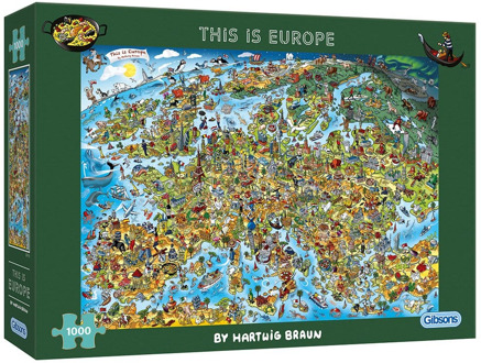 Gibsons Hartwig Braun - This is Europe Puzzel (1000 stukjes)