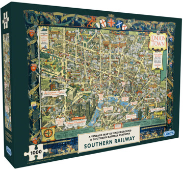 Gibsons Kerry Lee - London Town by Southern Railway Puzzel (1000 stukjes)