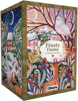 Gibsons Lee Foster Wilson - Frosty Fauna Puzzel (3×500 stukjes)