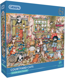 Gibsons Linda Jane Smith - Courtyard Cats Puzzel (1000 stukjes)