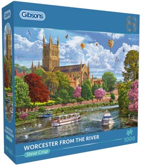 Gibsons Steve Crisp - Worcester from the River Puzzel (1000 stukjes)
