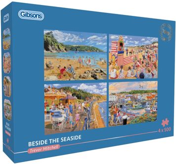 Gibsons Trevor Mitchell - Beside the Seaside Puzzel (4x500 stukjes)