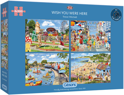 Gibsons Trevor Mitchell - Wish You Were Here Puzzel (4 x 500 stukjes)