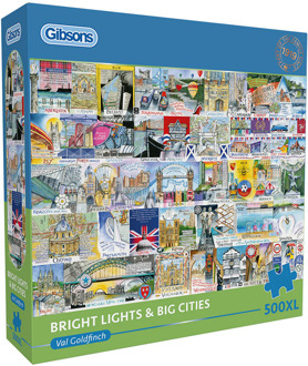 Gibsons Val Goldfinch - Bright Lights & Big Cities Puzzel (500XL stukjes)