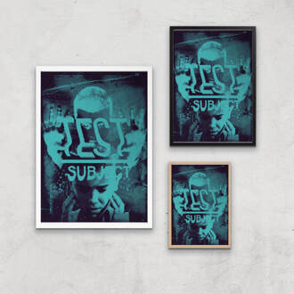 Giclée art print van de Stranger Things proefpersonen - A4 - Black Frame Meerdere kleuren