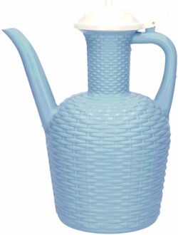 Gieter - blauw - kunststof - rotan look - 2 liter - Gieters