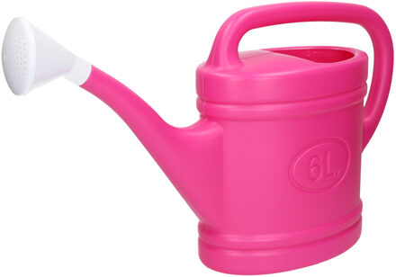 Gieter met broeskop - 6 liter - roze - kunststof - 53 x 15 x 32 cm