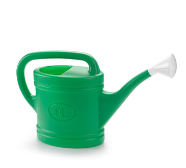Gieter met broeskop - groen - kunststof - 9 liter - 59 cm