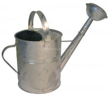 Gieter van zink met broeskop 5 liter - Gieters Zilverkleurig