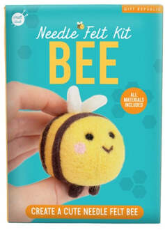 Gift Republic DIY kit - Bij Naaldvilten Multicolor