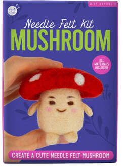 Gift Republic DIY kit - Paddenstoel Viltset met Naaldvilten
