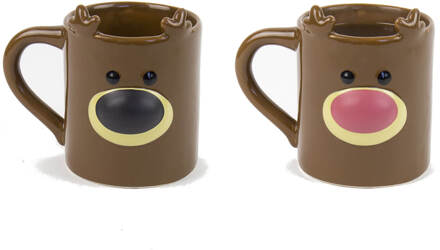 Gift Republic Heat Changing Reindeer Mug Bruin