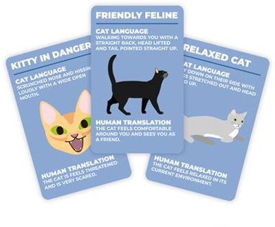 Gift Republic How to speak cat Cards Blauw