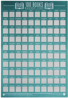 Gift Republic Krasposter - 100 Boeken Multicolor