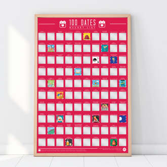 Gift Republic Krasposter - 100 Dates Om Op Te Gaan Multi Color