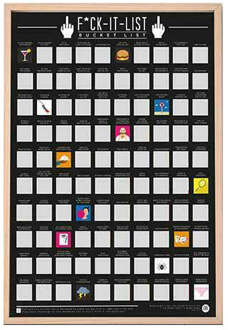 Gift Republic Krasposter - 100 F*ck-it-lijst