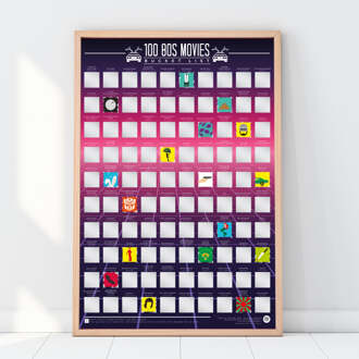 Gift Republic Krasposter - 100 films uit de jaren 80 Multicolor