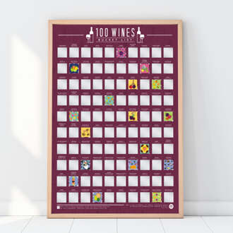 Gift Republic Krasposter - 100 Wijnen